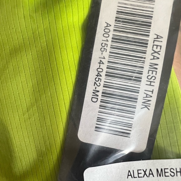 New Savvi Alexa Mesh Tank Top Medium Lime Green - Picture 4 of 6